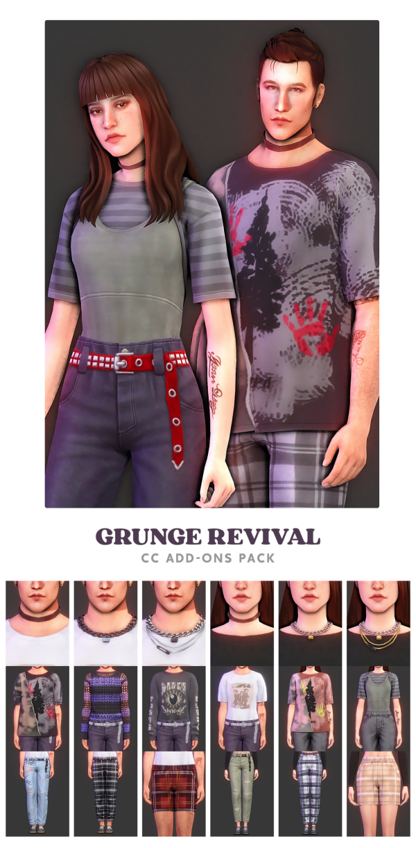 Maxis Match Grunge Revival Add Ons by simsfinds - The Sims 4 Custom Content
