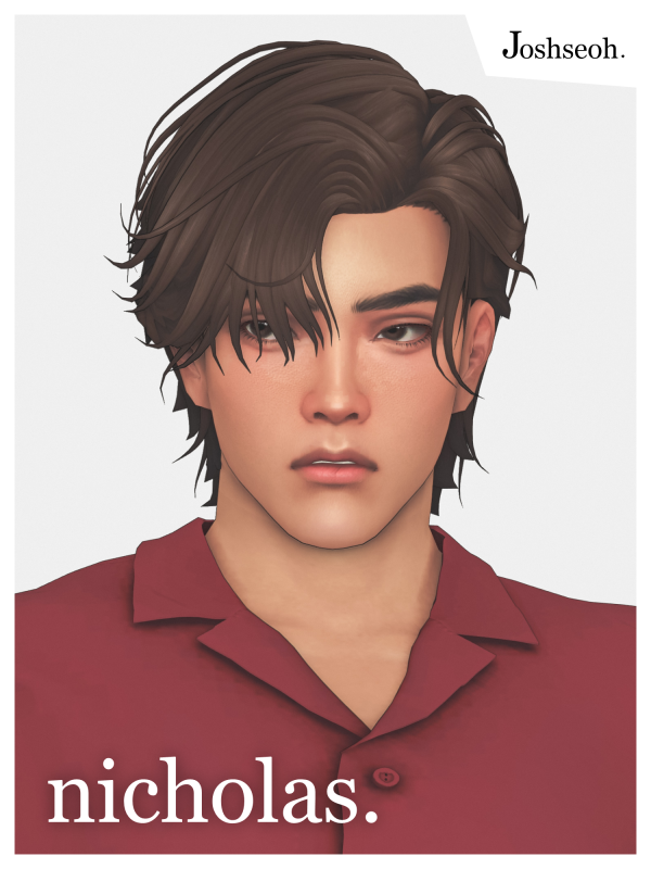 Maxis Match Nicholas Hair (jo_se_oh joshseoh) by simsfinds - The Sims 4 Custom Content