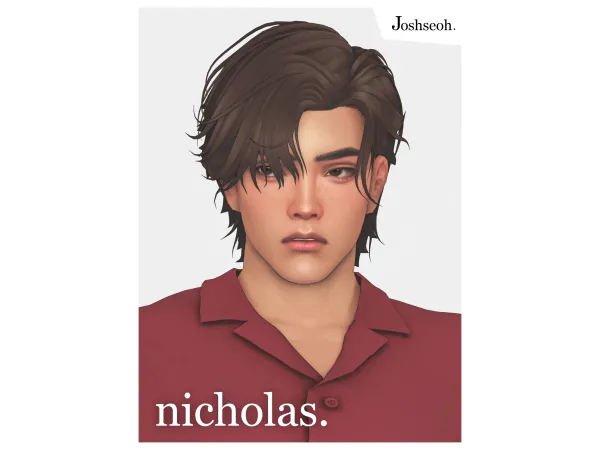 Maxis Match Nicholas Hair (jo_se_oh joshseoh) by Josh - The Sims 4 Custom Content