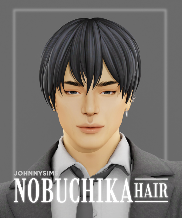 Maxis Match Nobuchika Hair by simsfinds - The Sims 4 Custom Content