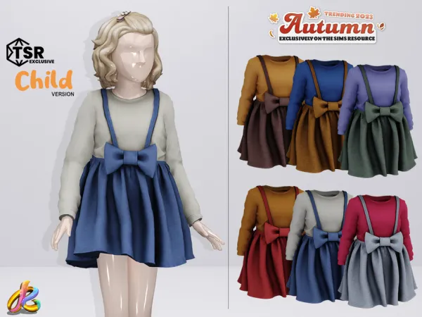 Alpha Dress 252 Child Version by robertaplobo - The Sims 4 Custom Content