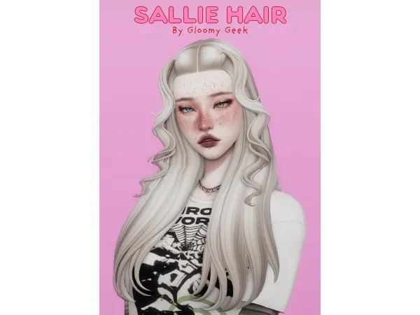 Maxis Match Sallie Hair by Gloomy Geek - The Sims 4 Custom Content