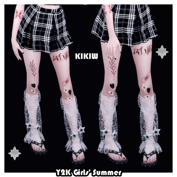 Alpha [KIKIW]Y2K Girls' Summer by simsfinds - The Sims 4 Custom Content