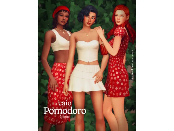 Maxis Match Pomodoro A 7 items set by Caio - The Sims 4 Custom Content