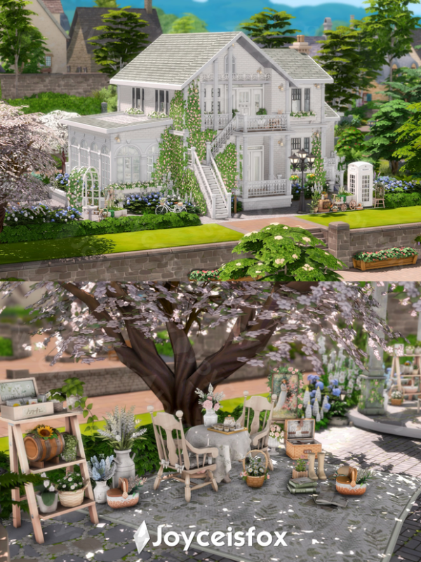 Mix LOTS SUMMER GARDEN by simsfinds - The Sims 4 Custom Content