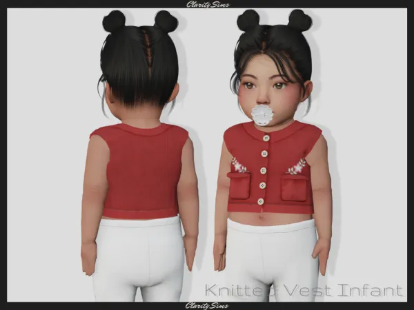 Alpha Knitted Vest Infant by clarity-sims - The Sims 4 Custom Content