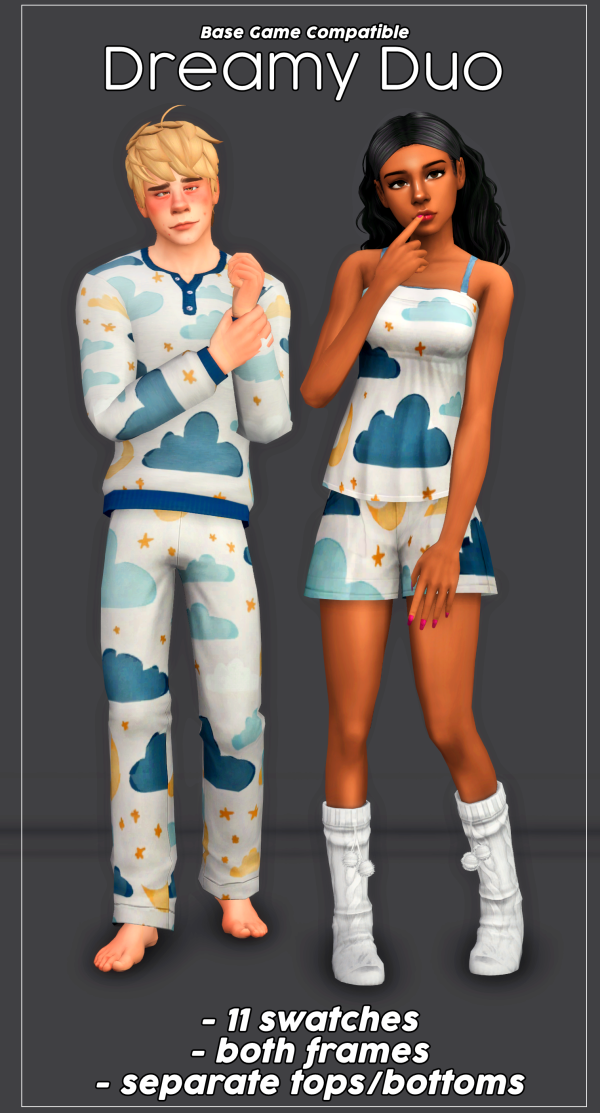 Maxis Match Dreamy Duo Set (BGC) by simsfinds - The Sims 4 Custom Content