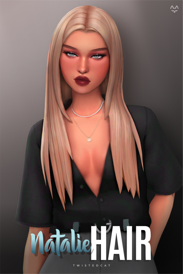 Maxis Match Natalie Hair by simsfinds - The Sims 4 Custom Content