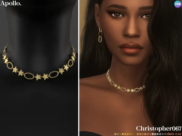 Mix APOLLO NECKLACE by simsfinds - The Sims 4 Custom Content