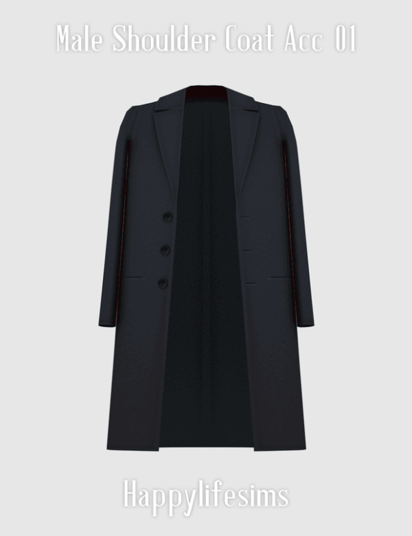 Mix [Lonelyboy] Male Shoulder Coat Acc 01 (Koonam) by simsfinds - The Sims 4 Custom Content