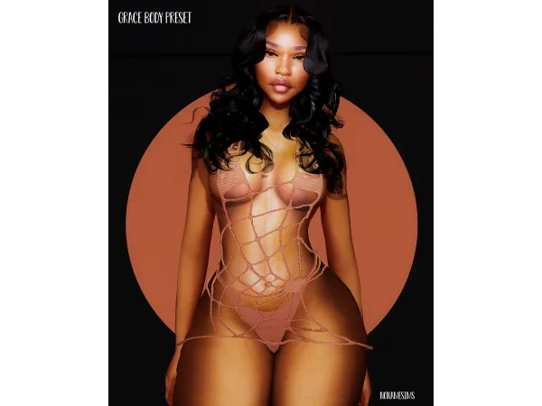 Alpha Grace Body Preset by NoNvme Studios - The Sims 4 Custom Content