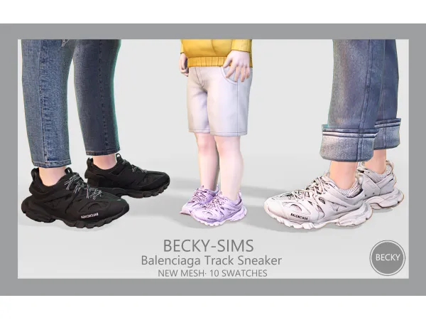 Alpha BECKYSIMS Balenciaga Track Sneaker by simsfinds - The Sims 4 Custom Content