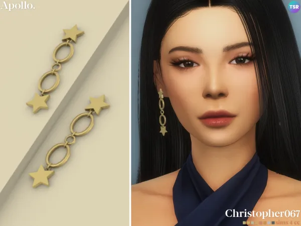 Mix APOLLO EARRINGS by simsfinds - The Sims 4 Custom Content