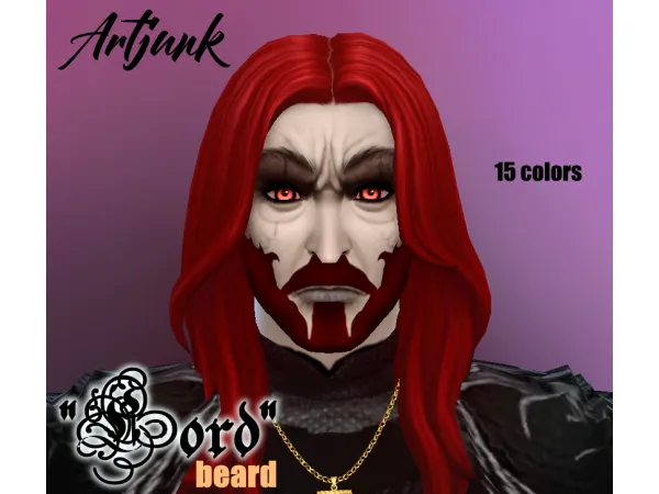 Maxis Match Dark Lord beard by ArtJunk - The Sims 4 Custom Content