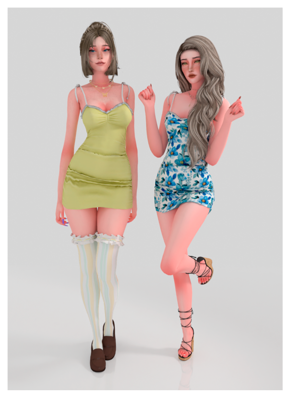 Alpha BABY CANDY BABY MINI DRESS by ohmybunnny2 - The Sims 4 Custom Content