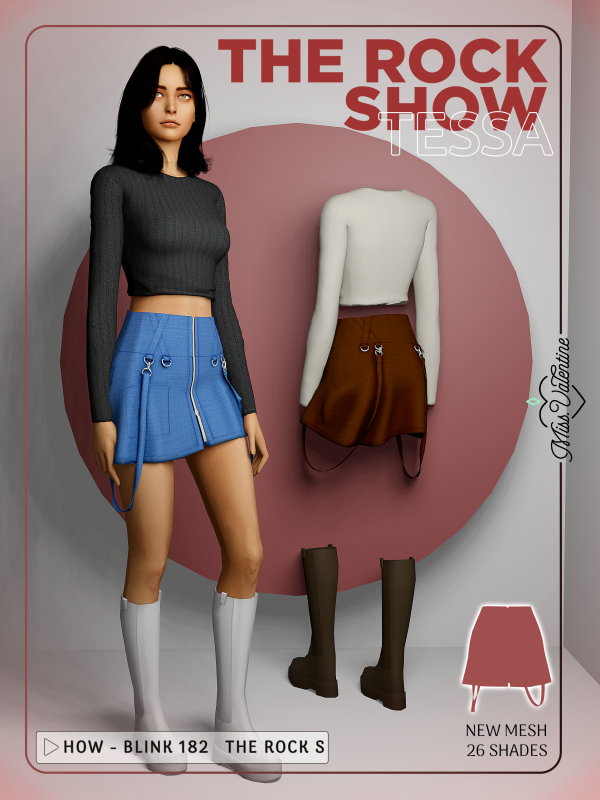 Alpha Tessa Skirt by simsfinds - The Sims 4 Custom Content