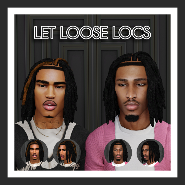 Alpha LET LOOSE LOCS by simsfinds - The Sims 4 Custom Content