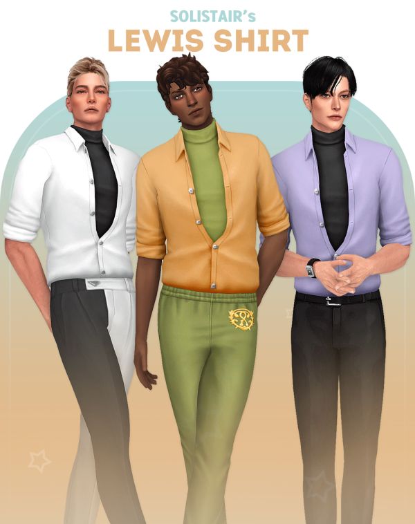 Maxis Match Lewis Shirt by simsfinds - The Sims 4 Custom Content