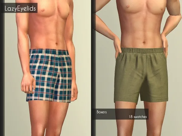 Alpha Boxers by lazyeyelids - The Sims 4 Custom Content