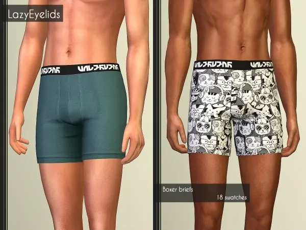 Alpha Boxer briefs by lazyeyelids - The Sims 4 Custom Content