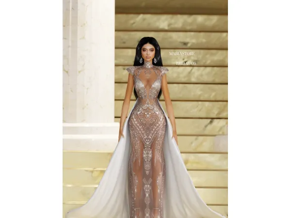 Alpha BRIDAL 09 by Mably Store - The Sims 4 Custom Content