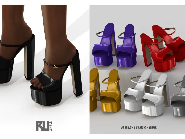 Alpha VG HEELS by ruchellsims - The Sims 4 Custom Content