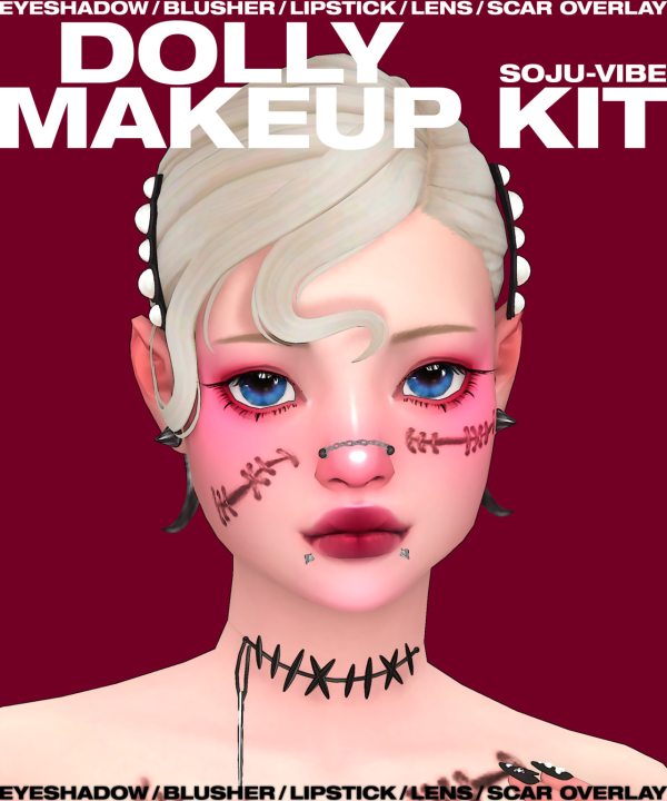 Mix Doll Makeup kit by simsfinds - The Sims 4 Custom Content