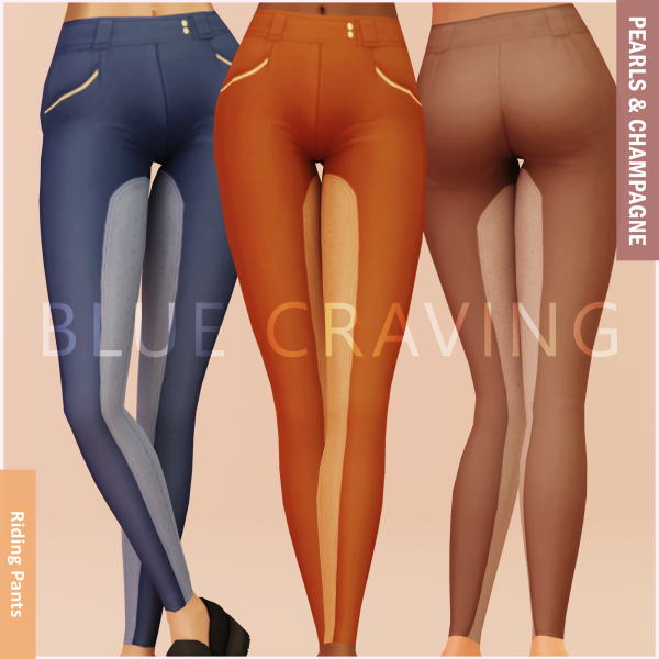 Mix Blue Craving Riding Pants by bluecraving - The Sims 4 Custom Content