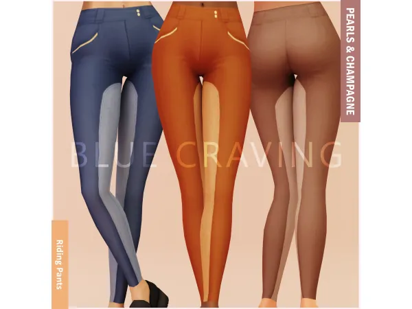 Mix Blue Craving Riding Pants - The Sims 4 Custom Content