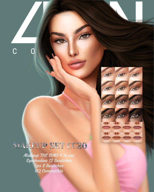 Alpha LEAN MAKEUP SET CC20 by simsfinds - The Sims 4 Custom Content