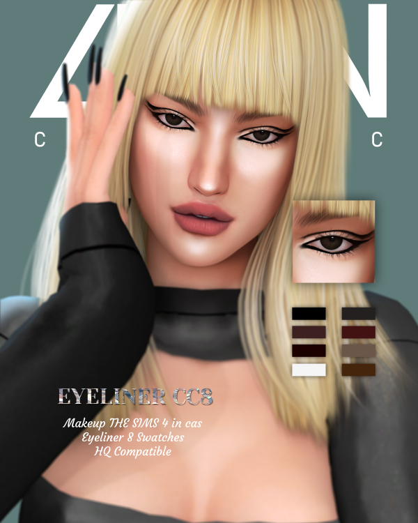 Alpha LEAN EYELINER CC8 by simsfinds - The Sims 4 Custom Content