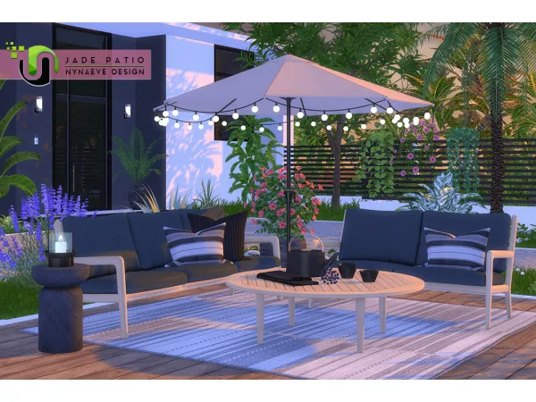 Alpha Jade Patio by simsfinds - The Sims 4 Custom Content