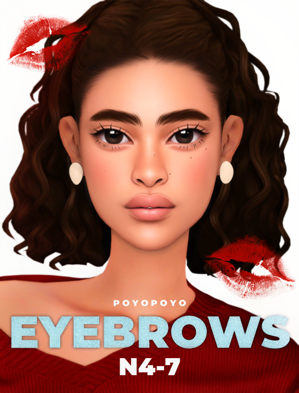 Maxis Match EYEBROWS N4 7 by simsfinds - The Sims 4 Custom Content