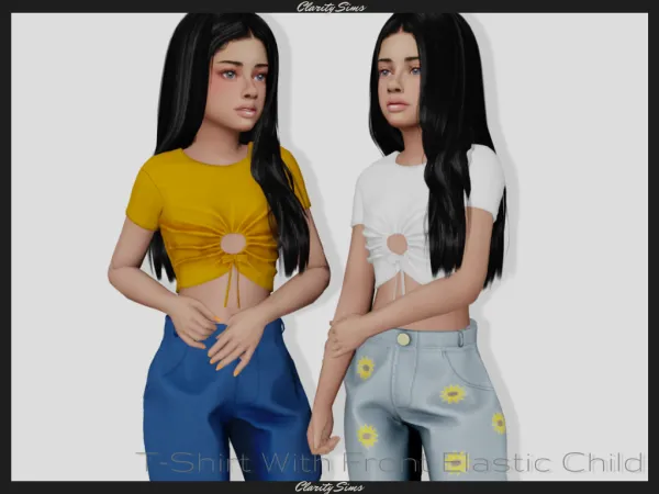 T-Shirt With Front Elastic - Child