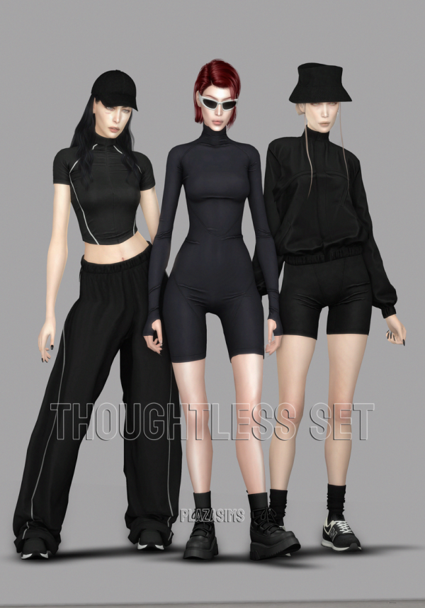 Alpha Thoughtless set by simsfinds - The Sims 4 Custom Content