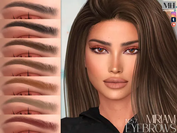 Alpha Miriam Eyebrows N257 by magichandcc - The Sims 4 Custom Content