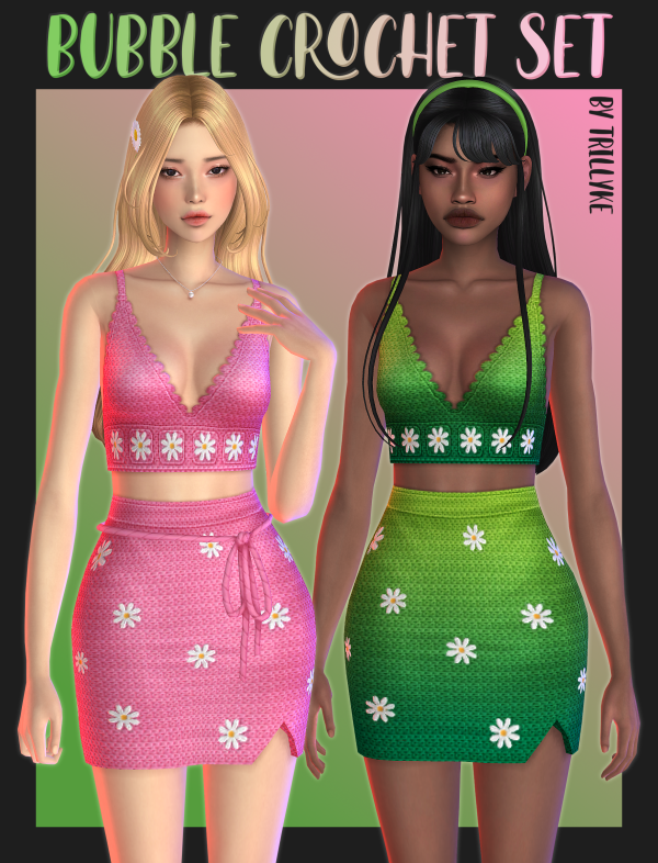 Maxis Match Bubble Crochet Set by simsfinds - The Sims 4 Custom Content