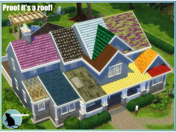 Maxis Match A roof recolor pack - The Sims 4 Custom Content