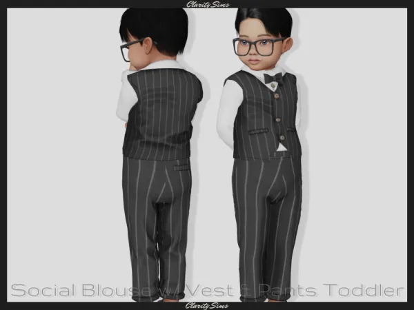 Alpha Social Outfit Toddler by clarity-sims - The Sims 4 Custom Content