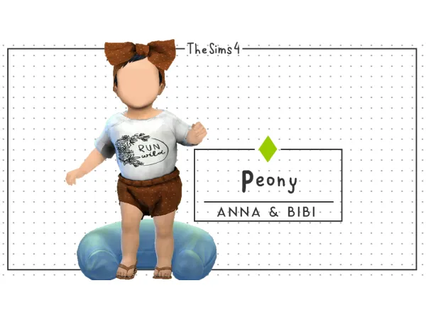 Alpha Peony and Acc [AnnaBibi] by Anna Bibi - The Sims 4 Custom Content