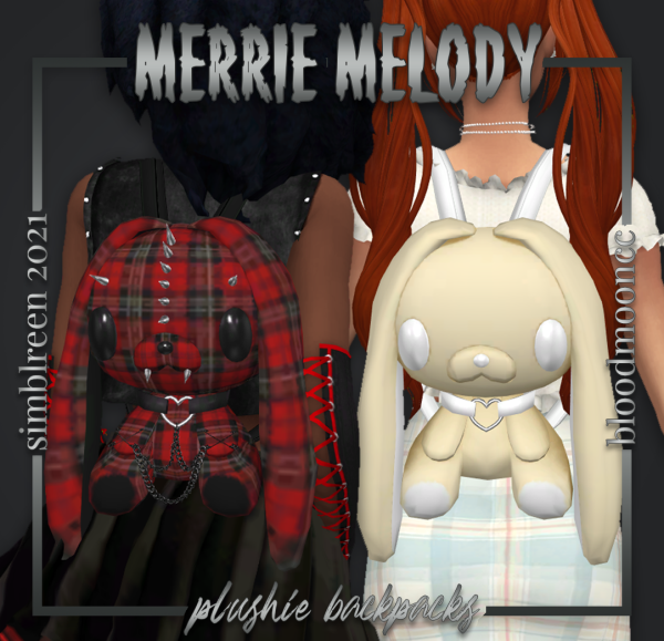 Mix Merrie Melody Backpack SIMBLREEN 2021 by simsfinds - The Sims 4 Custom Content