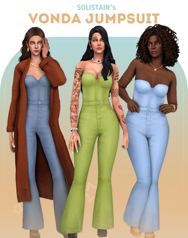 Maxis Match Vonda Jumpsuit by simsfinds - The Sims 4 Custom Content