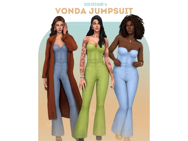 Maxis Match Vonda Jumpsuit by Solistair - The Sims 4 Custom Content