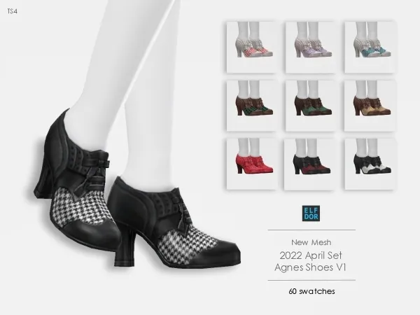 Maxis Match Agnes Shoes V1 by elfdor - The Sims 4 Custom Content