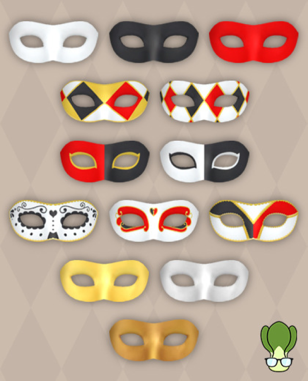 Maxis Match VENETIAN MASK by simsfinds - The Sims 4 Custom Content