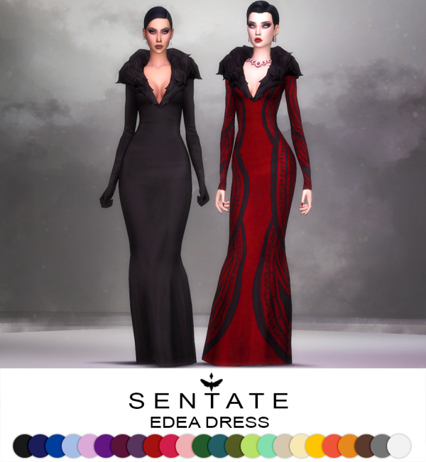 Maxis Match Edea Dress by simsfinds - The Sims 4 Custom Content
