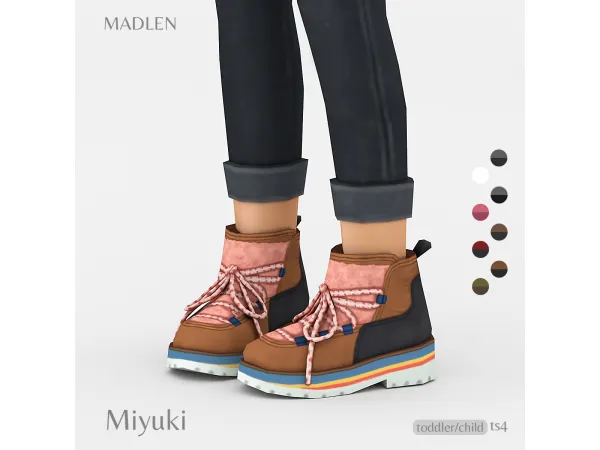 Maxis Match Miyuki Boots by Madlen - The Sims 4 Custom Content