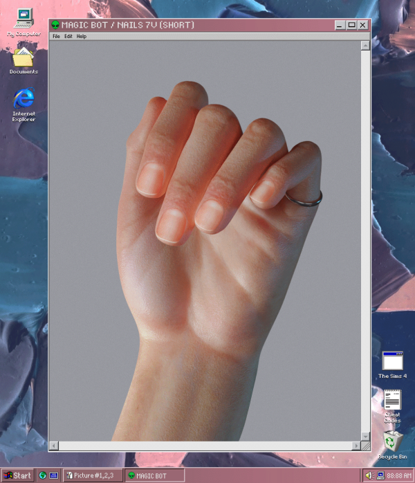 Mix NAILS 7V (SHORT) by simsfinds - The Sims 4 Custom Content