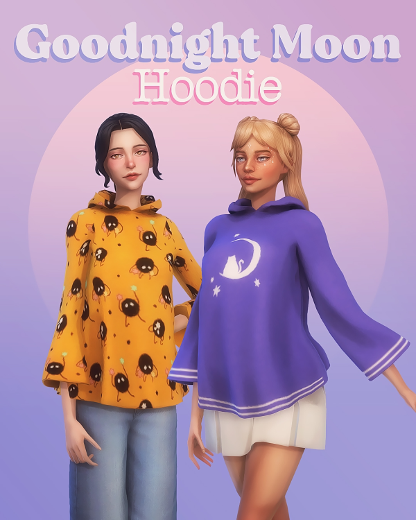 Maxis Match Goodnight Moon Hoodie by simsfinds - The Sims 4 Custom Content