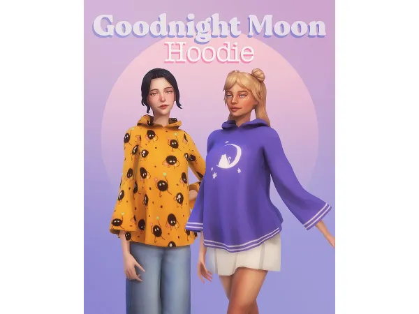 Maxis Match Goodnight Moon Hoodie by Miiko - The Sims 4 Custom Content